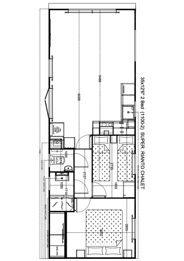 Rianto 1100 x 385, 2 slaapkamers