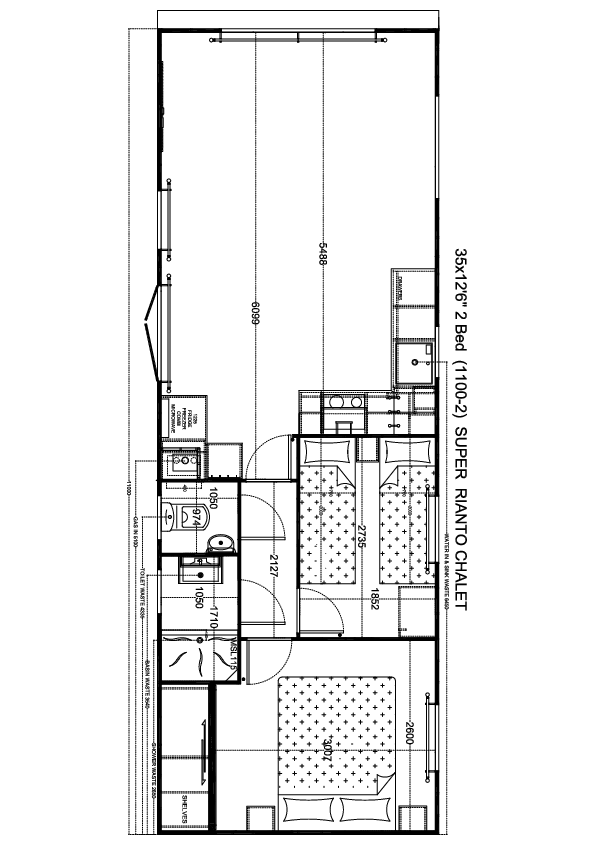 Rianto 1100 x 385, 2 slaapkamers