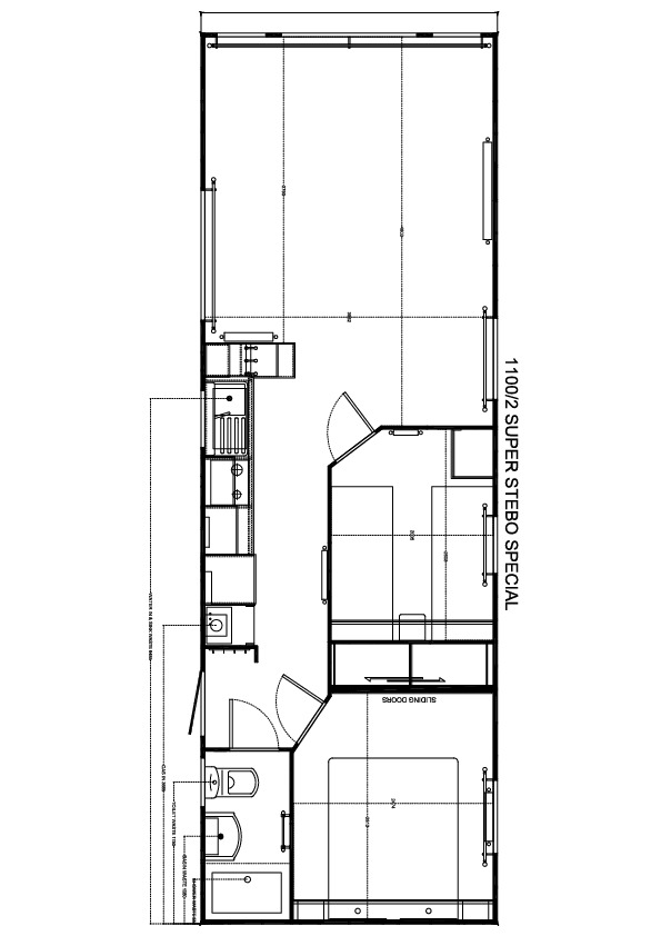 Stebo Special 1100 x 370, 2 slaapkamers
