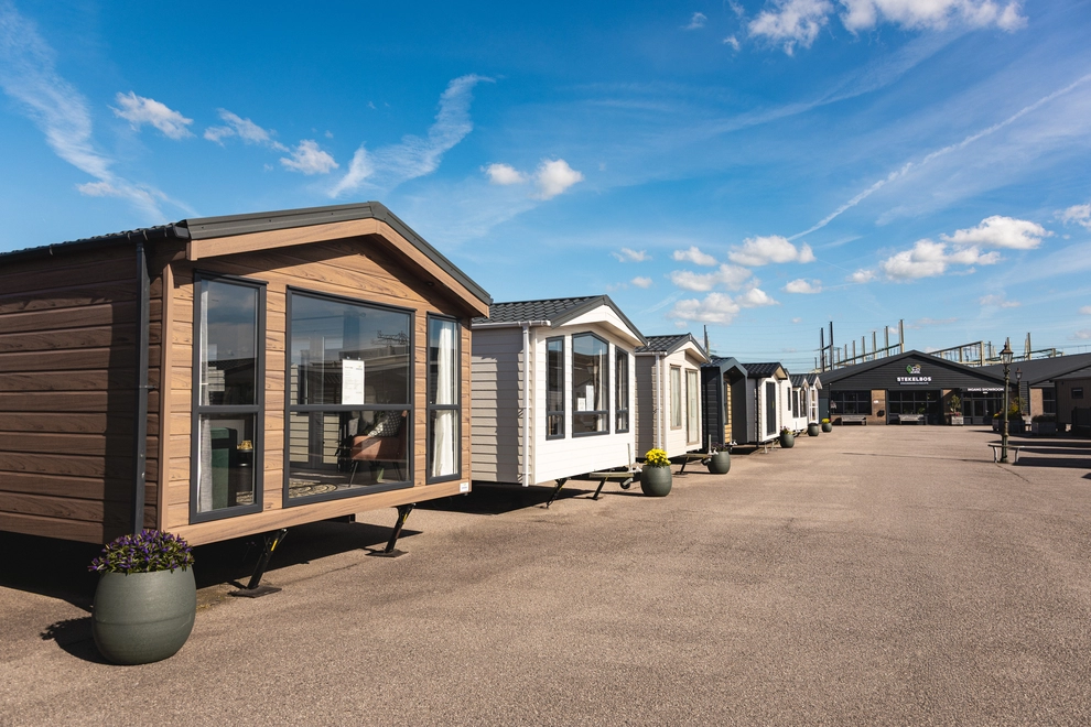 Chalet plaatsen op een camping