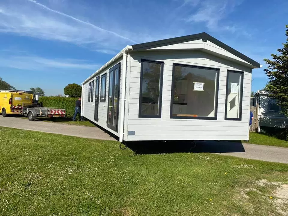 Transport eines Chalets