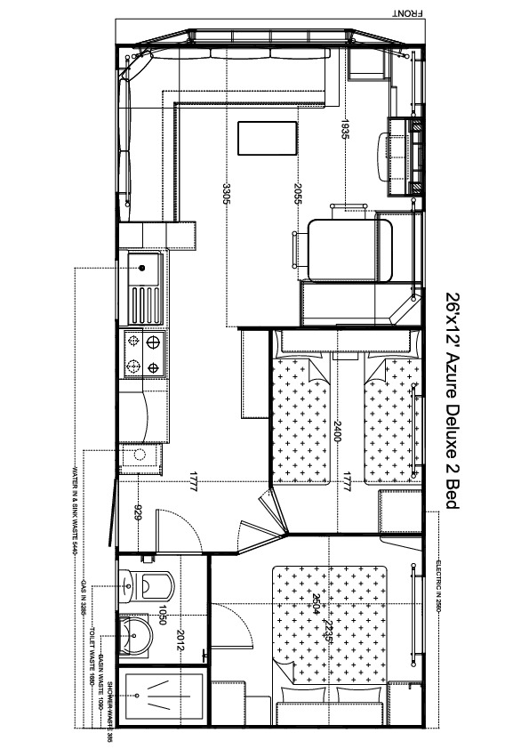 Azure de Luxe 850x370, 2 slaapkamers
