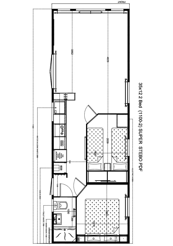 Stebo Chalet 1100x370, 2 slaapkamers