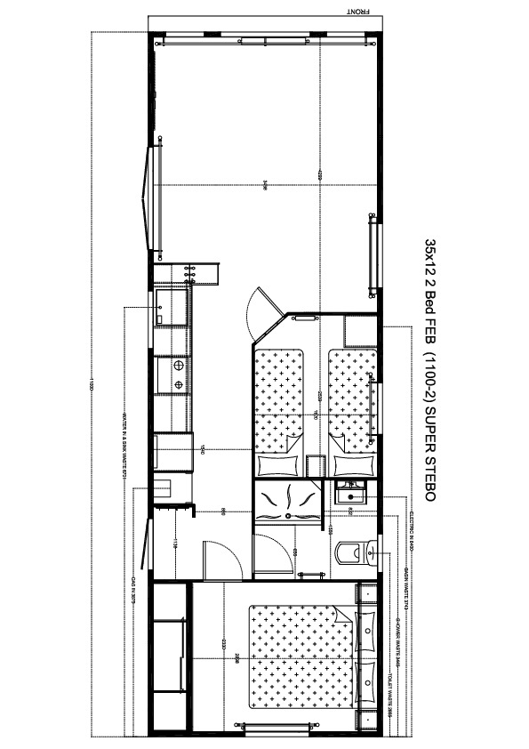 Stebo Chalet 1100x370 FEB, 2 slaapkamers
