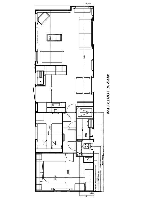 Willow 1150x370, 2 slaapkamers
