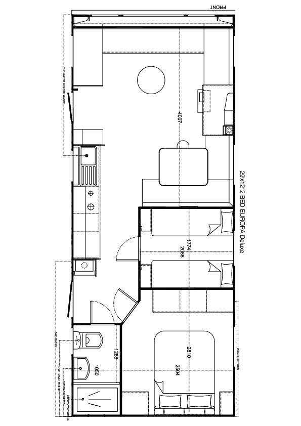 Europa de Luxe 900 x 370, 2 slaapkamers