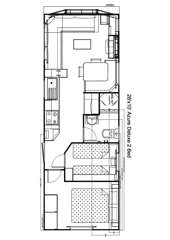 Azure de Luxe 900x310, 2 slaapkamers