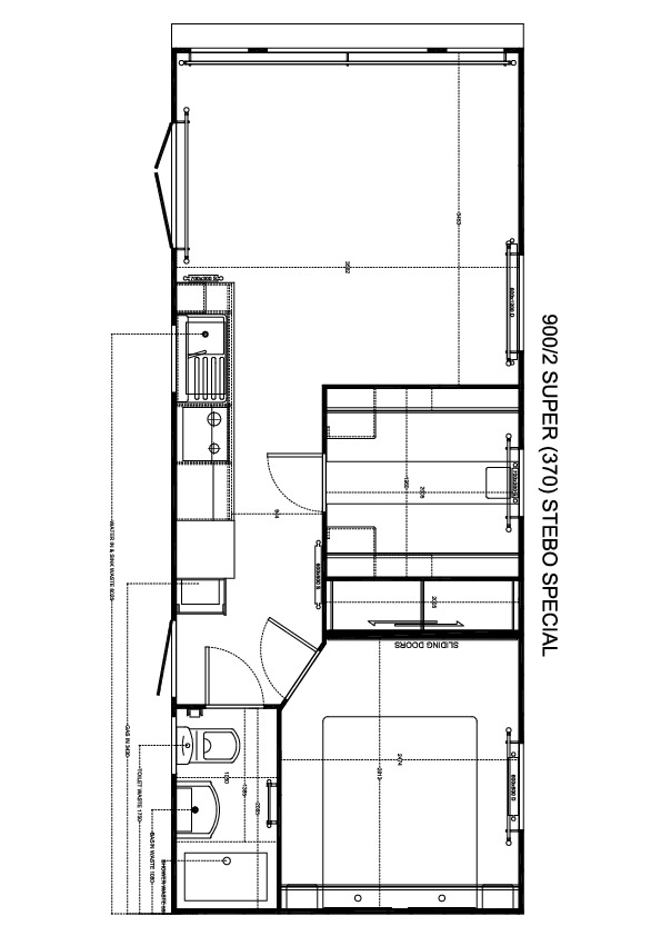 Stebo Special 900 x 370, 2 slaapkamers
