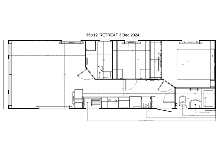 Stebo Special 1100 x 370, 3 slaapkamers