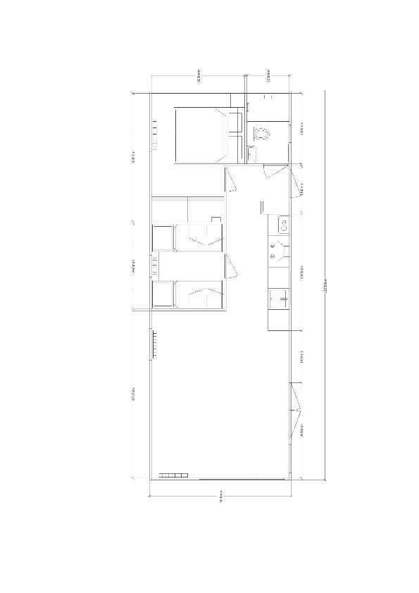 AMS 1100x400, 2 slaapkamers