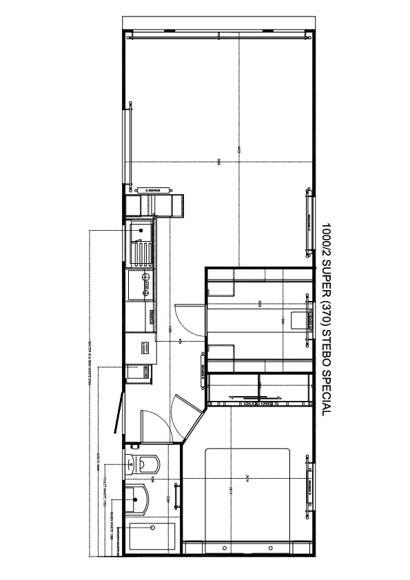 Stebo Special 1000 x 370, 2 slaapkamers