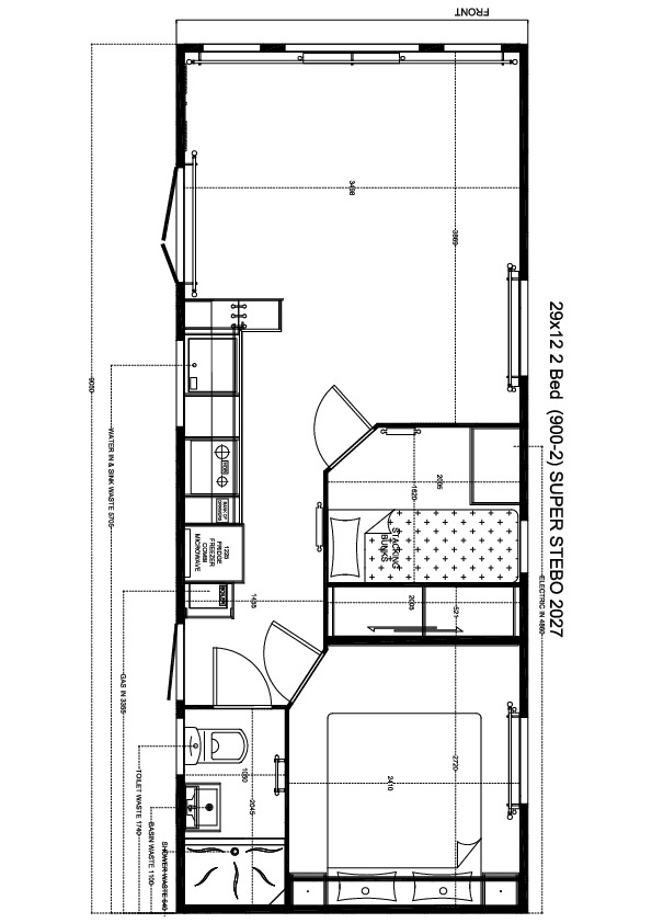 Stebo Chalet 900x370, 2 slaapkamers