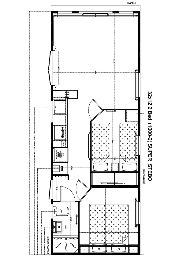 Stebo Chalet 1000x370, 2 slaapkamers