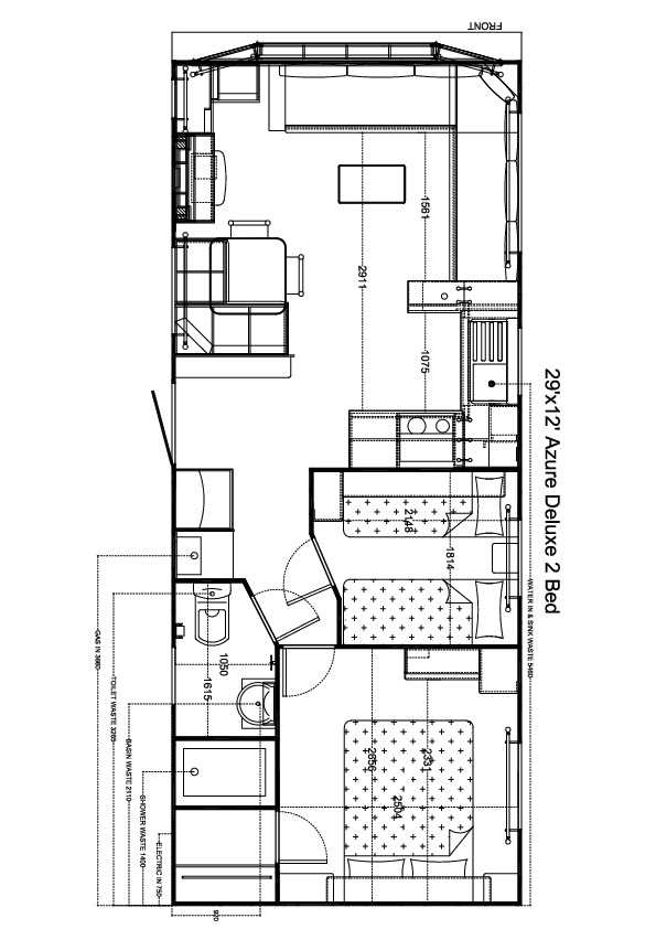 Azure de Luxe 900x370, 2 slaapkamers