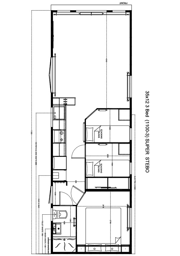 Stebo Chalet 1100x370, 3 slaapkamers
