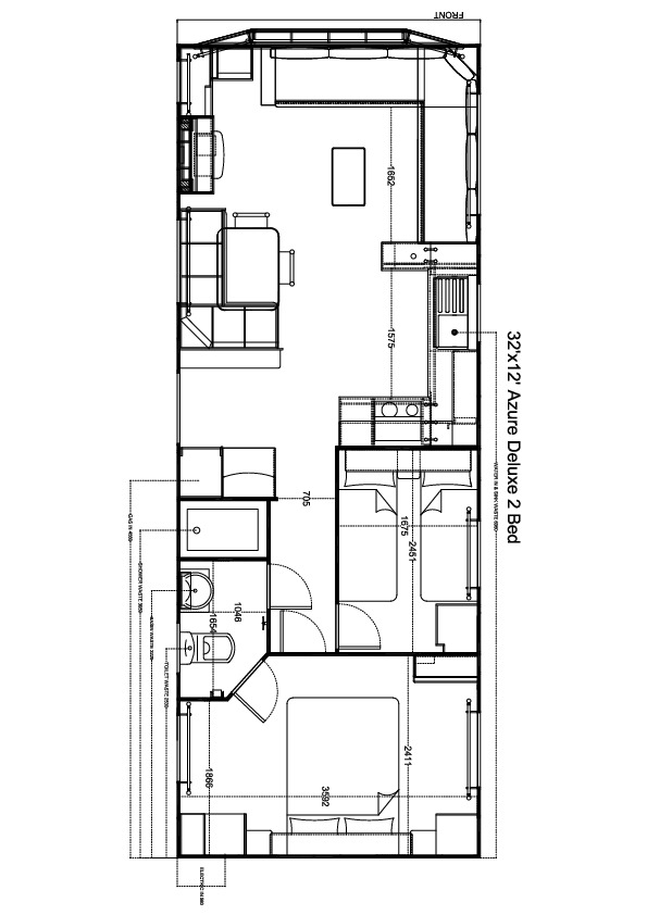 Azure de Luxe 1000x370, 2 slaapkamers