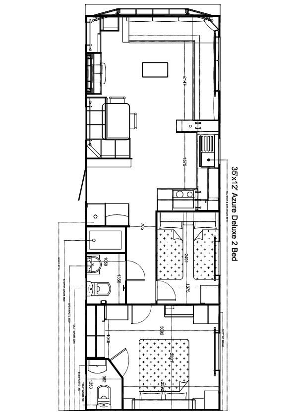 Azure de Luxe 1100x370, 2 slaapkamers
