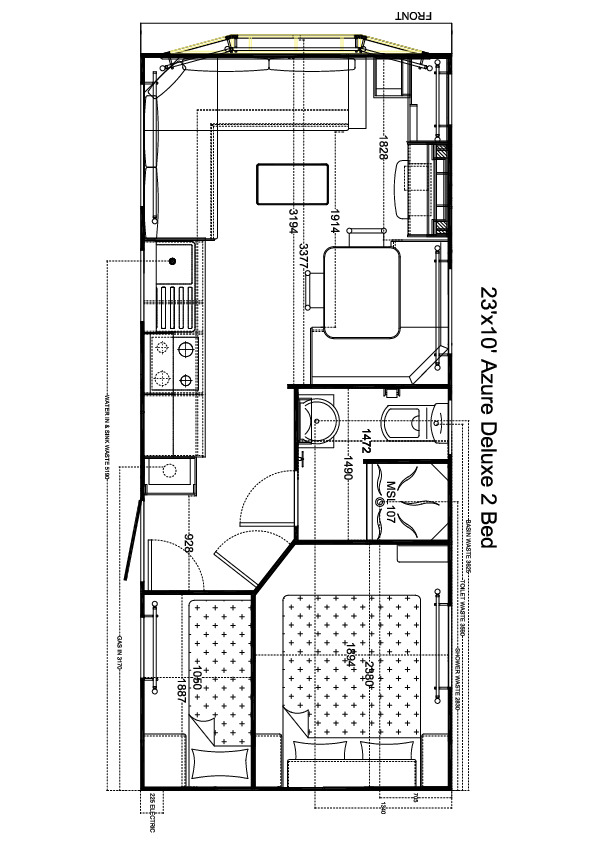 Azure de Luxe 750x310, 2 slaapkamers