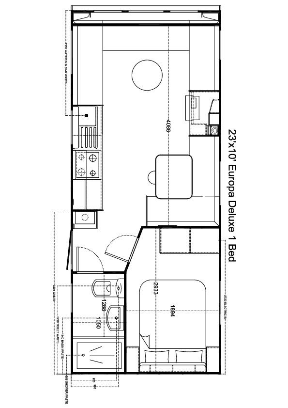Europa de Luxe 750 x 310, 1 slaapkamer