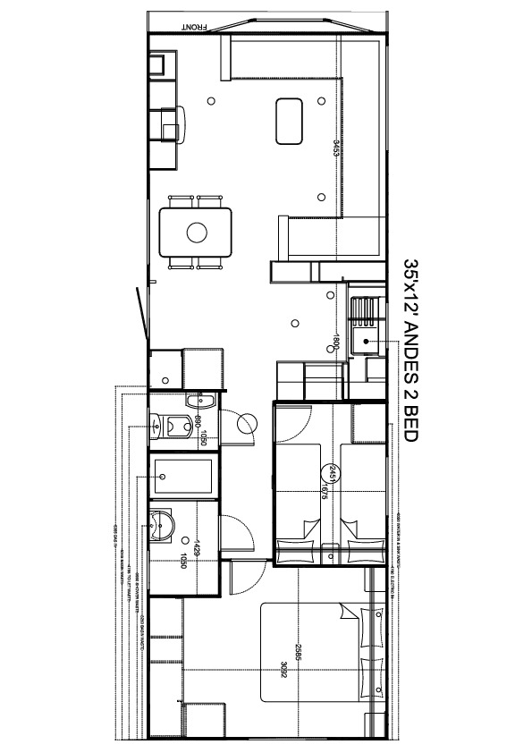 Andes 1100x370, 2 slaapkamers