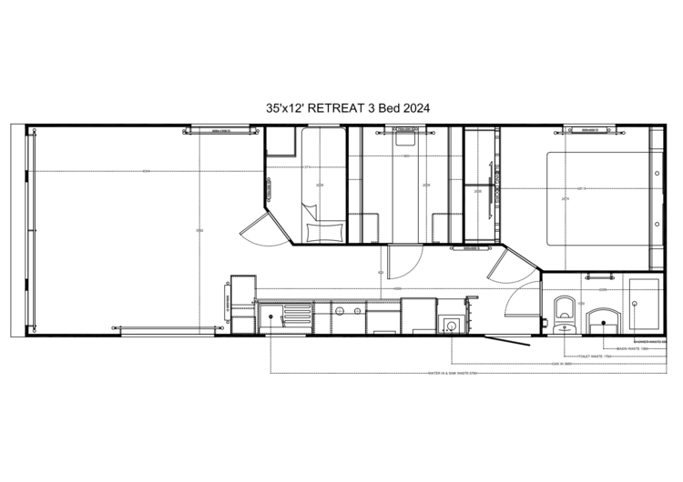 Stebo Special 1100 x 370, 3 slaapkamers