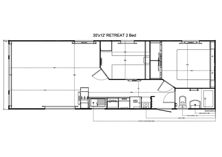 Stebo Special 1100 x 370, 2 slaapkamers