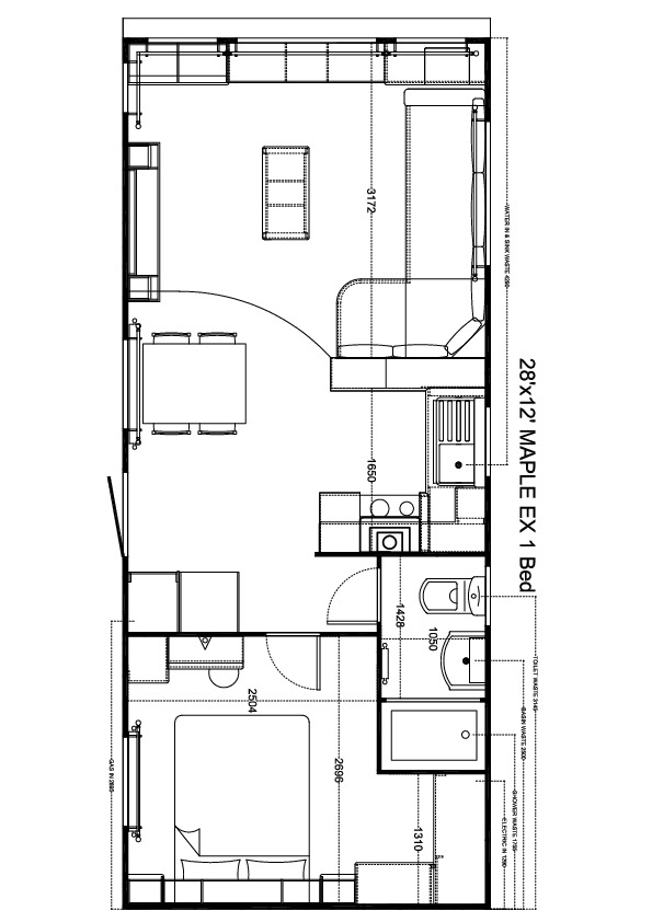 Maple 900 x 370, 1 slaapkamer