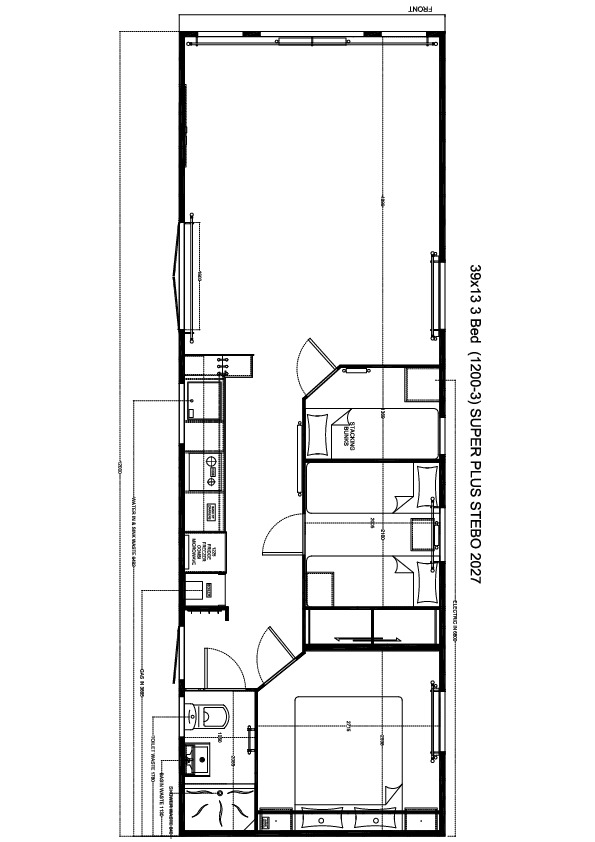 Stebo Chalet 1200x400, 3 slaapkamers